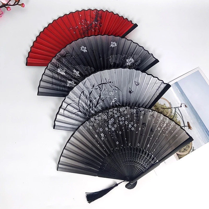 Vintage Summer Breeze Folding Fan | Portable Handheld Fan for Students & Travel（Pattern colors will be randomly assigned）