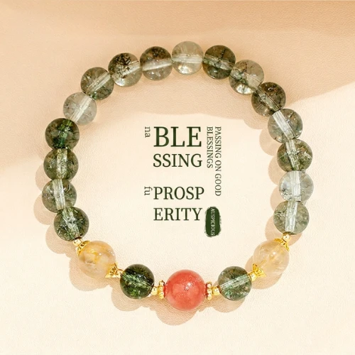 Natural White Crystal Lotus & Zodiac Guardian Phone Charm - High-End Handcrafted Amulet Wristband for Peace and Protection