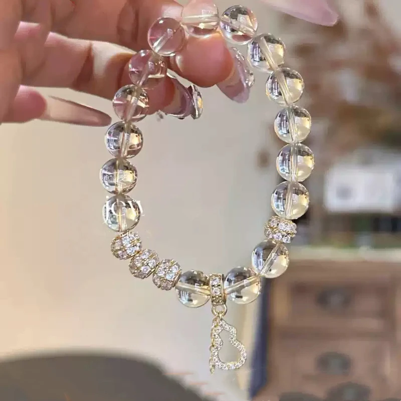 2025 Collector’s Grade Brazilian White Crystal Bracelet – Original Design Natural Quartz for Mental Clarity and Energy Purification
