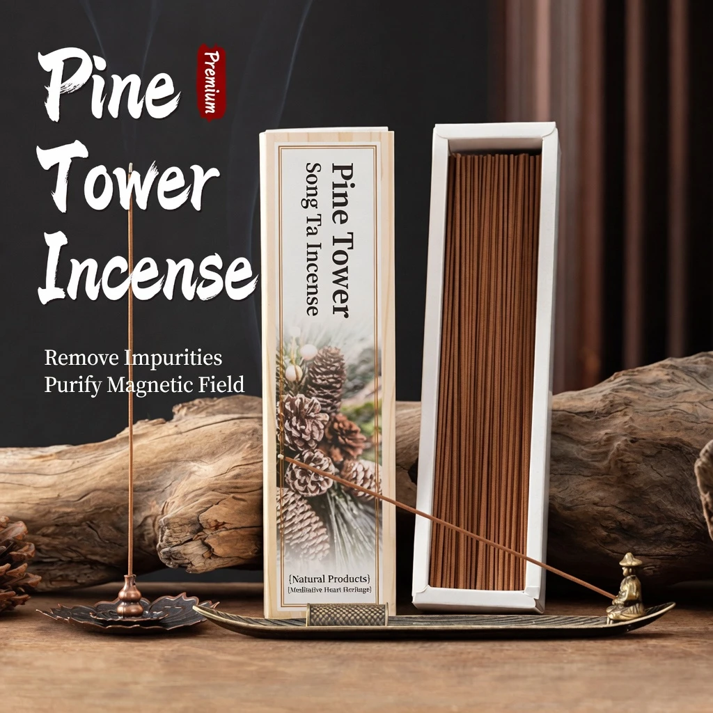 400-Piece Pine Cone & Black Grapefruit Incense Set | Ultimate Home Spa & Energy Clearing Ritual | Long-Lasting Natural Aroma