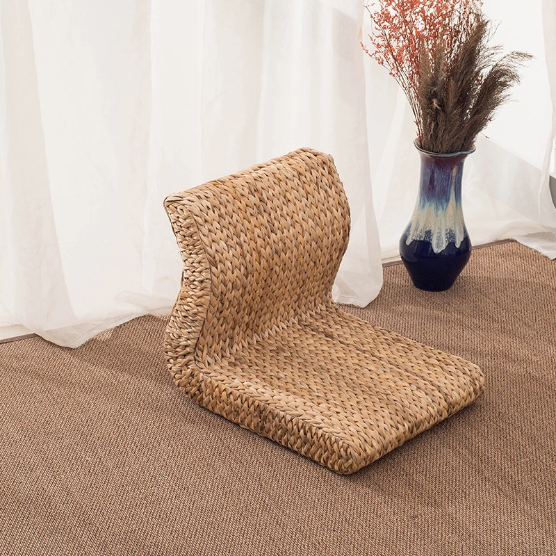 The Serenity Nest | Modern Rattan Floor Chair with Ergonomic Backrest