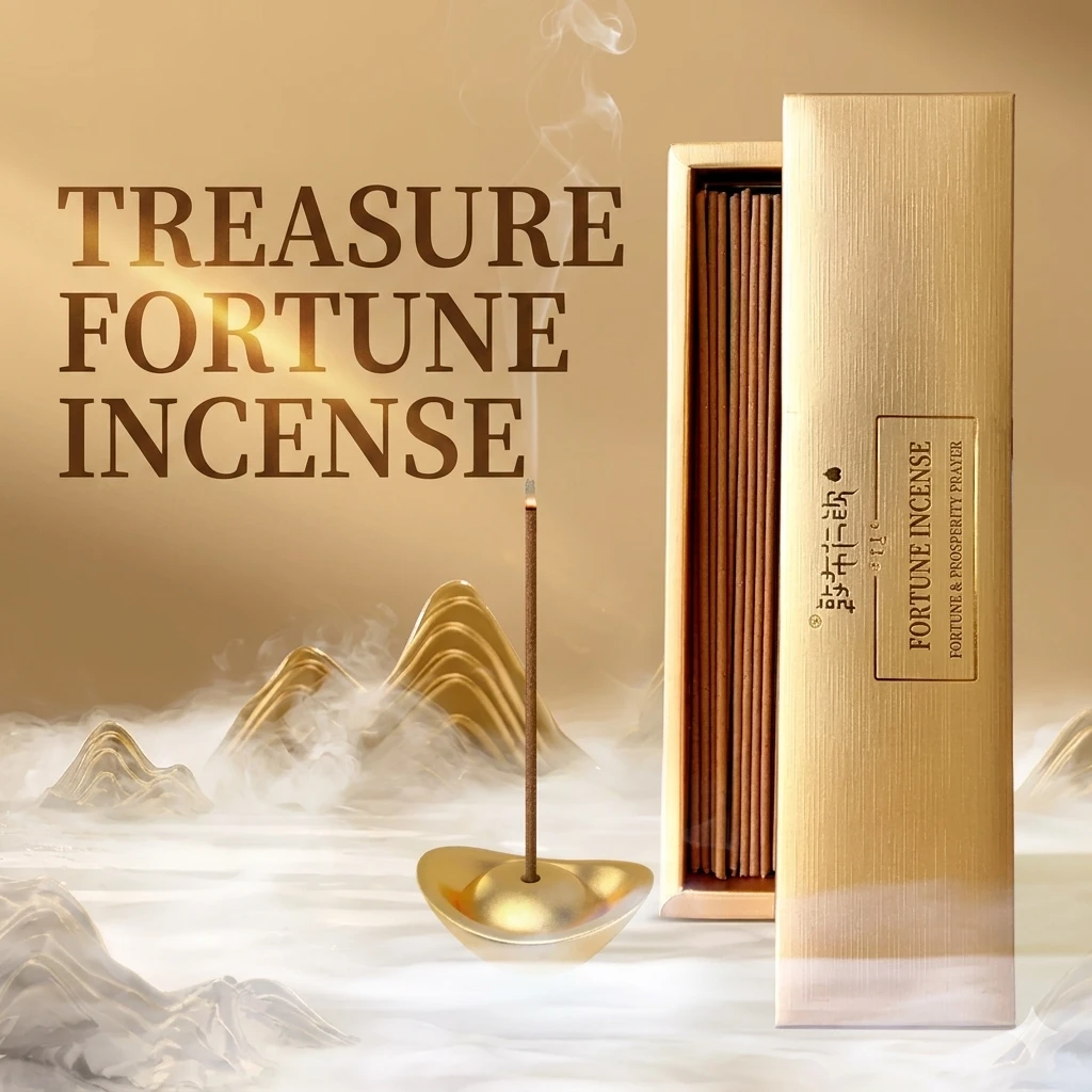 Dunbu Renqin Wealth Incense Sticks Natural Fragrance for Home Purification and Long Lasting Prosperity Atmosphere