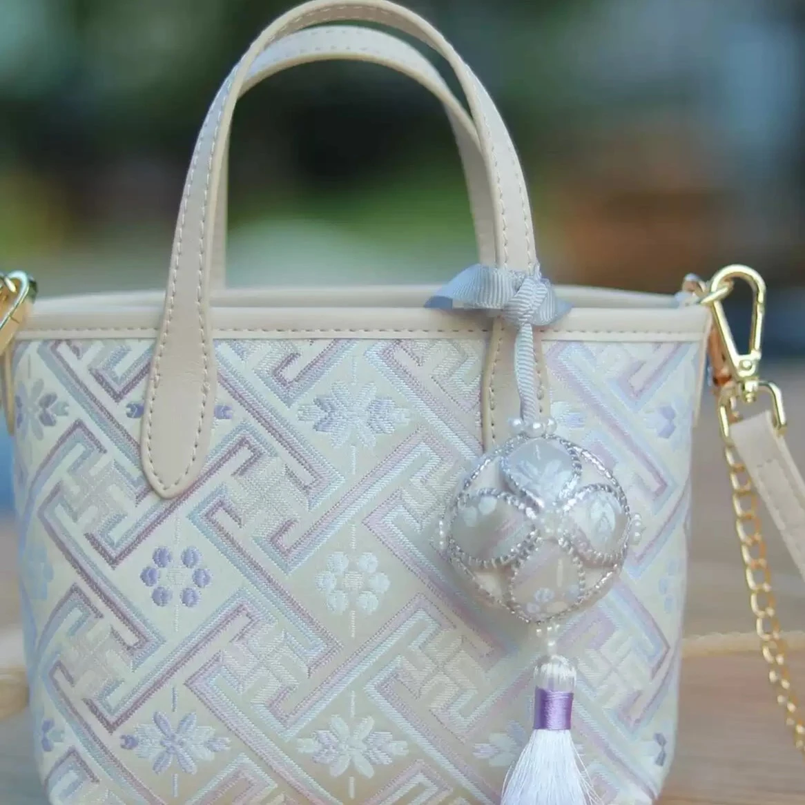 Guangxi Ethnic Fashion Handbag | Intricate Brocade Small Tote & Crossbody | Professional Elegance for Women