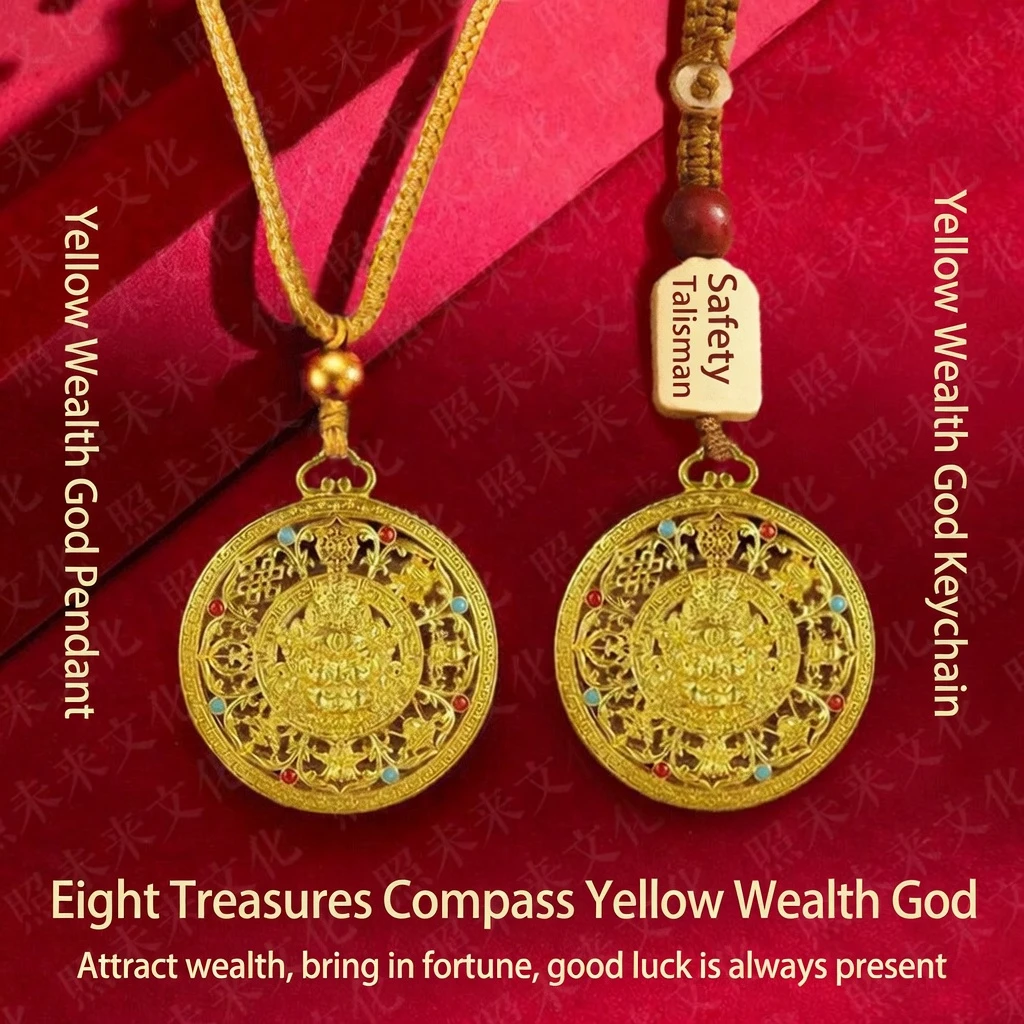Eastern Zen "Fortune Compass" Necklace – Year of the Snake Golden Amulet for Mindfulness & Prosperity