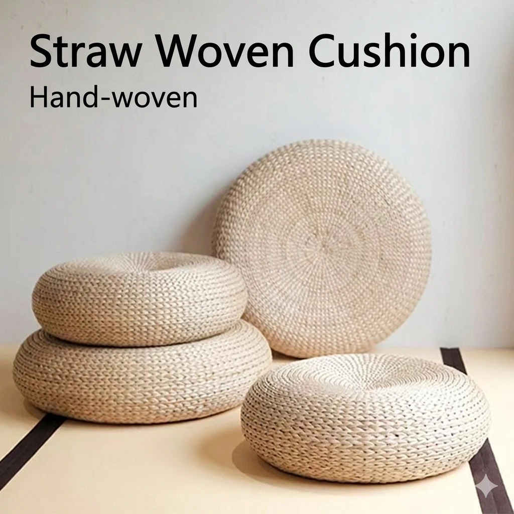 ZenFlow™ Hand-Woven Moxibustion Therapy Cushion – Portable Heat Healing Seat for Holistic Wellness & Pelvic Health  40CM*40CM
